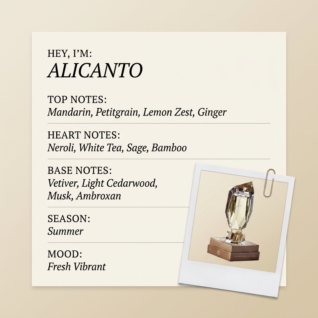 Ramon Molvizar ALICANTO fragrance profile card
